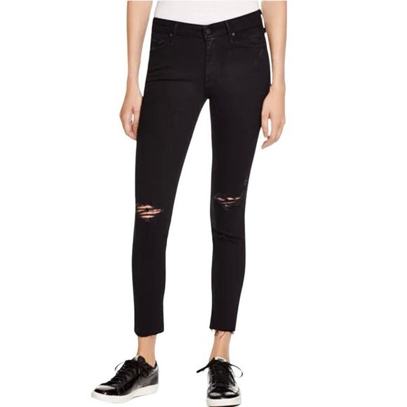 Mother Denim - Mother Women’s The Looker Ankle Fray Jeans Guilty As Sin Size 24